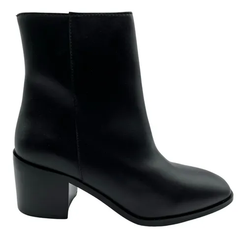 Bota Gillio Para Mujer Tacon Cuadrado De Vestir En Piel