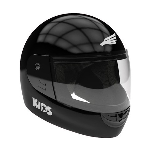 Casco Para Moto Integral Halcon H5 Kids Negro Talle Xxs 2023