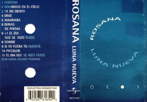 Rosana - Luna Nueva Cassette Nuevo Sellado