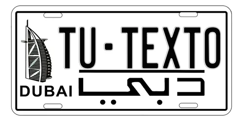 comprar Placas Para Auto Personalizadas Auto Dubai