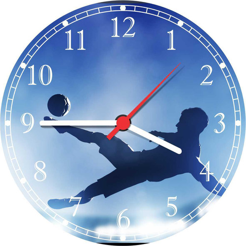 Relógio Decorativo Futebol Jogador Mdf 30cm - Qualidade