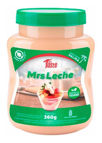 Mrs Taste Leche Condensada 360 Gr. 0 Azúcar Sin Tacc Vegano