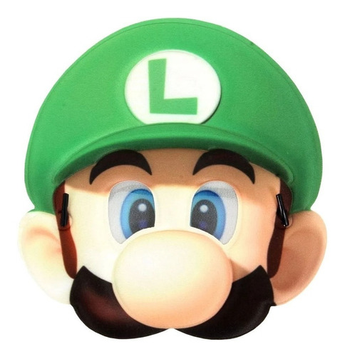 Máscara Do Luigi Super Mario World Soft Cor Verde