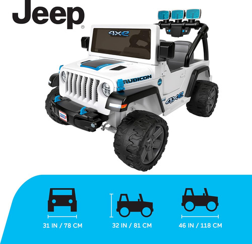 Power Wheels Jeep Wrangler 4xe Rid-on Toy Con Sonidos Y Barr