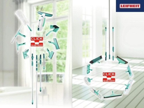 Set Limpieza Leifheit Balde Centrifugador Mopa Y Palo Acero