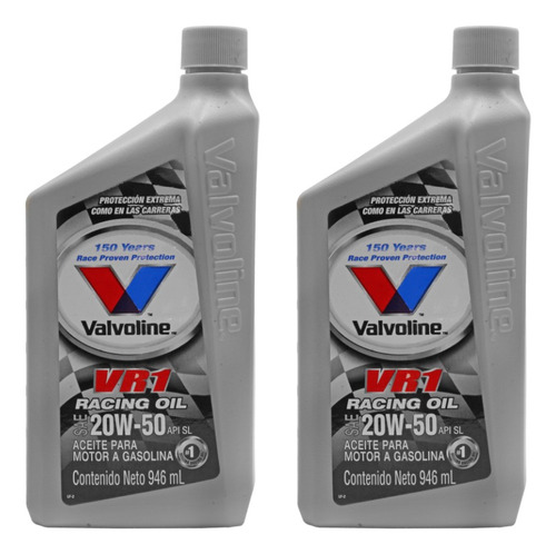 Kit 2 Litros Aceite Motor Valvoline Racing 20w50 Multigrado