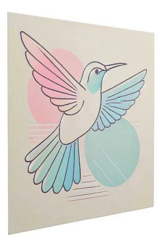 comprar Lienzo Colibrí Volando En Un Mundo De Colores 50x50