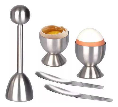 * 5 Piece Stainless Steel Egg Opener Set