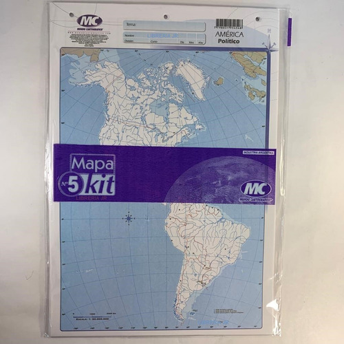 Mapa N5 Continente Americano Político - Libreria Jr