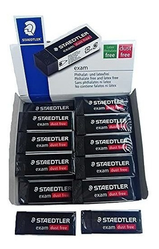 Paquete De 20 Gomas De Borrar Negras Grandes Staedtler