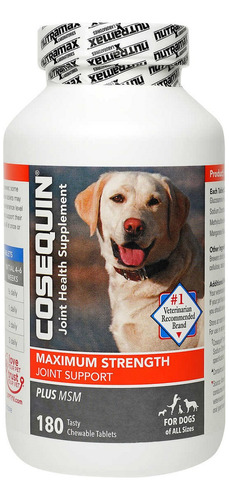 Cosequin 180 Tab Mascotas Perros Glucosamina Condroitina Msm