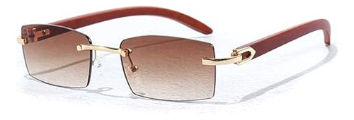 Lentes Cartier  Hombres Mujeres Marco Dorado Sin Montura Ele