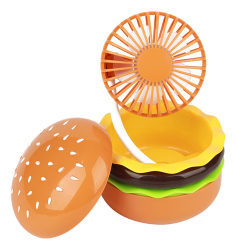 Bonito Ventilador Usb Para Hamburguesas Con Espejo: Ajustabl