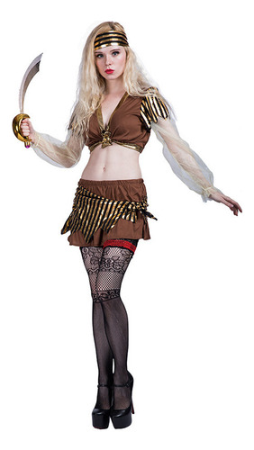 Disfraz De Pirata Femenino Con Falda Supercorta Para Hallowe