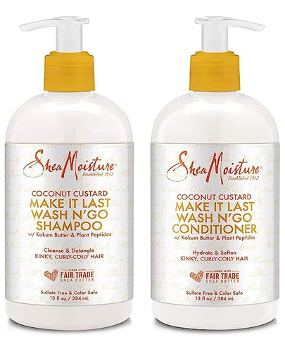 Shea Moisture Shampoo And Conditioner Set, Coconut Custard M