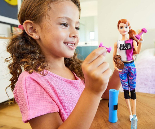 Muñeca Barbie Fitness Cachorro Pelirrojo 9