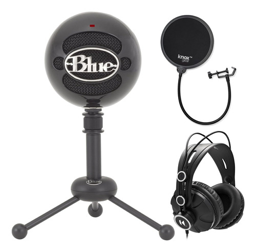 Micrófonos Azules Snowball Plug & Play Usb Micrófonos Black