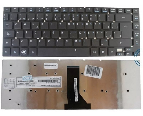 Imagen 2 de 3 de Teclado Acer E5-411 E5-471 E5-421 E5-421g E5-471 Plateado Ñ