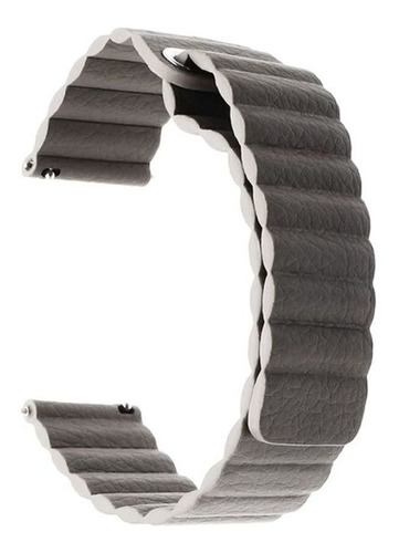 Pulseira 20mm Couro Loop Para Amazfit Bip - Amazfit Gtr 42mm Cor Cinza