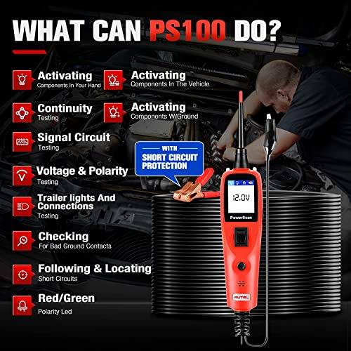 Probador De Circuitos Automotrices Autel Powerscan Ps100 - C
