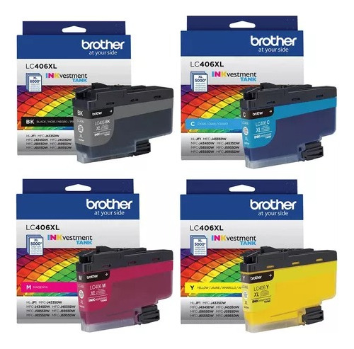 Imagen 2 de 2 de Combo Cartuchos Brother Lc-406xl Originales Para Mfc-j6955dw