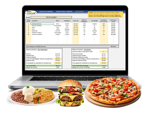 Planilha Custo E Preço (pizzarias, Restaurantes E Mais!)
