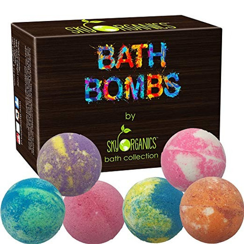 Bombas De Baño Set De Regalo Por Sky Organics, 6 X 5 Oz Lush