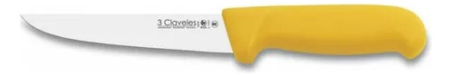 Cuchillo Carnicero Mango Amarillo 8'' Ref1376 3 Claveles Fp