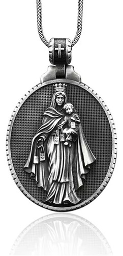 Medalla Collar Virgen Del Carmen Plata 925: Regalo