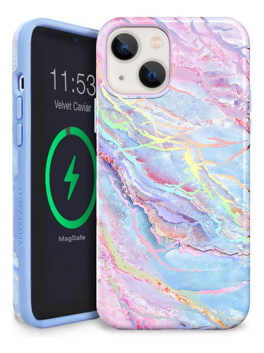 Funda Velvet Para Iphone13 Mini Ultra+magsafe Microfibra Azu