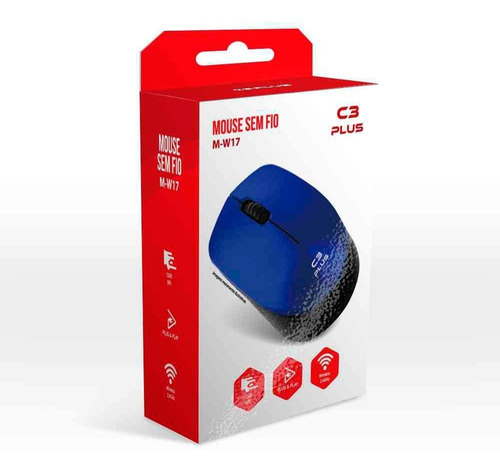 Mouse Sem Fio M-w17bl Azul C3plus