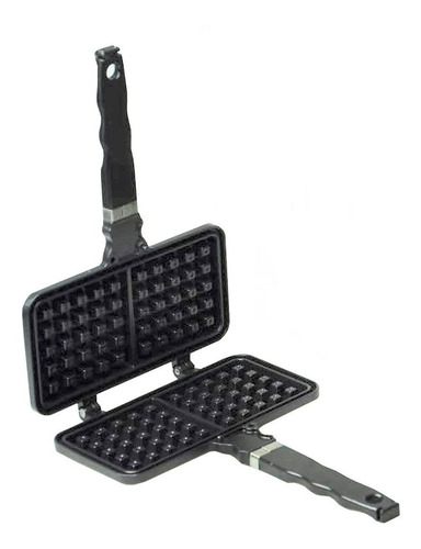 Waflera Doble Fundición Aluminio C/ Teflón 2 Waffle Hornalla