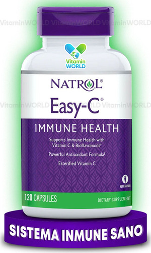 Natrol Easy-c Con Vitamina C Y Bioflavonoides 500mg 120 Tabs Sabor Sin sabor