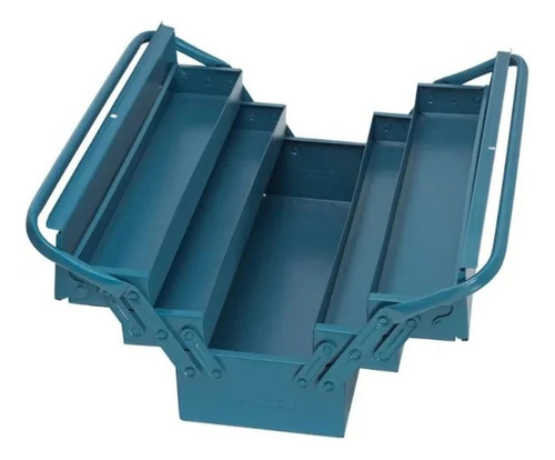 Caixa De Ferramentas Azul Sanfonada 5 X 40cm 5 Gavetas