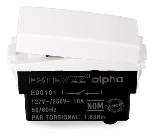 Apagador Sencillo Blanco Alpha Estevez (x4)