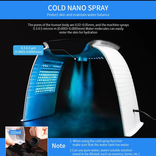 Imagen 4 de 8 de Cabina Led Vaporizacion Ozono Fototerapia 7 Colores