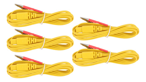 Cable De Electrodos, 5 Piezas, Cables De Plomo Profesionales