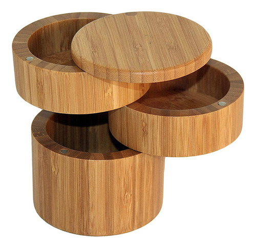 A Cocina Bambú Especias Caja De Almacenamiento Especias Y