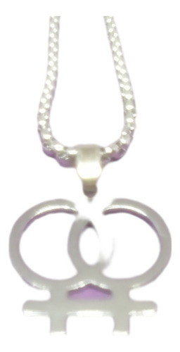 Collar Dije Venus Doble C/cadena Acero . Plateado