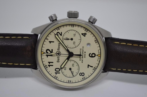 Bell & Ross Vintage Br 126 Bege - Chrono - Automático