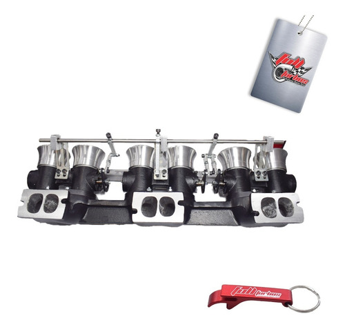 Imagem 2 de 2 de Coletor Admissão Opala 6cc Com Throttle Body Triplo Prata