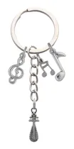 Comprar Llavero Música Dije Instrumentos Musicales Clave Sol Nota Plateado Laúd