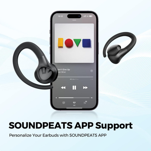 Audífonos in-ear inalámbricos Soundpeats Sport Wings2 negro