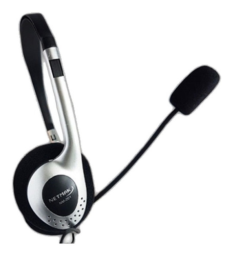 Imagen 1 de 3 de Auricular Headset Pc Netmak Nm 001 Con Microfono 