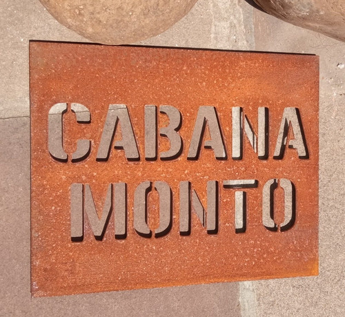 Placa Em Aço Corten - 40x 45cm