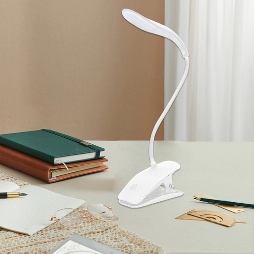 Lámpara De Escritorio Clip, Led, De Almacenamiento, Portátil