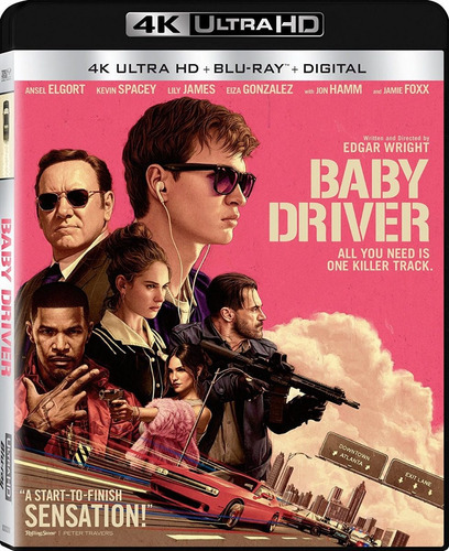 Blu-ray 4k Ultra Hd Baby Driver Em Ritmo De Fuga Dub/leg