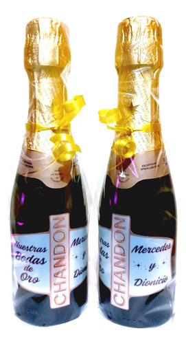 12 Souvenirs Miniaturas De Chandon 187ml Personalizados