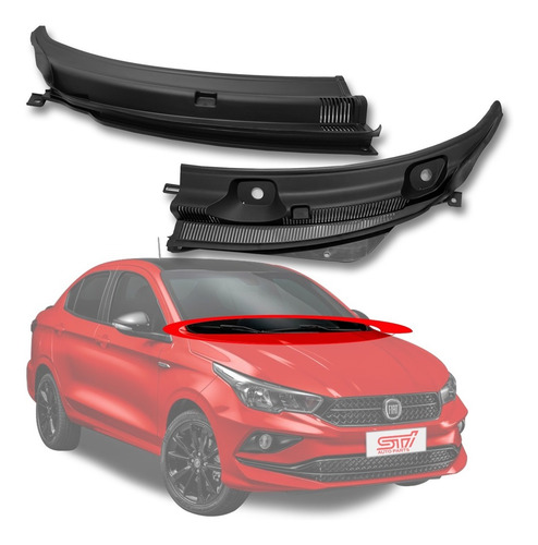 Par Moldura Churrasqueira Fiat Cronos 1.8 16v 2019 Novo
