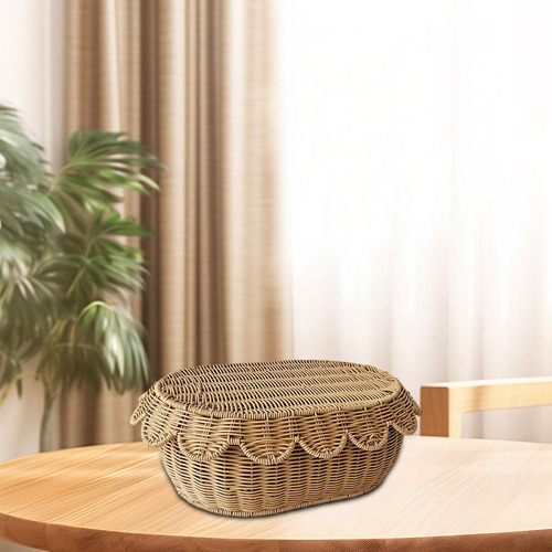 Cesta De Pan Tejida, Cesta Para Almacenar Alimentos, L